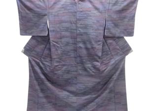 ヱ霞模様織り出し本場結城紬80亀甲着物(石下)